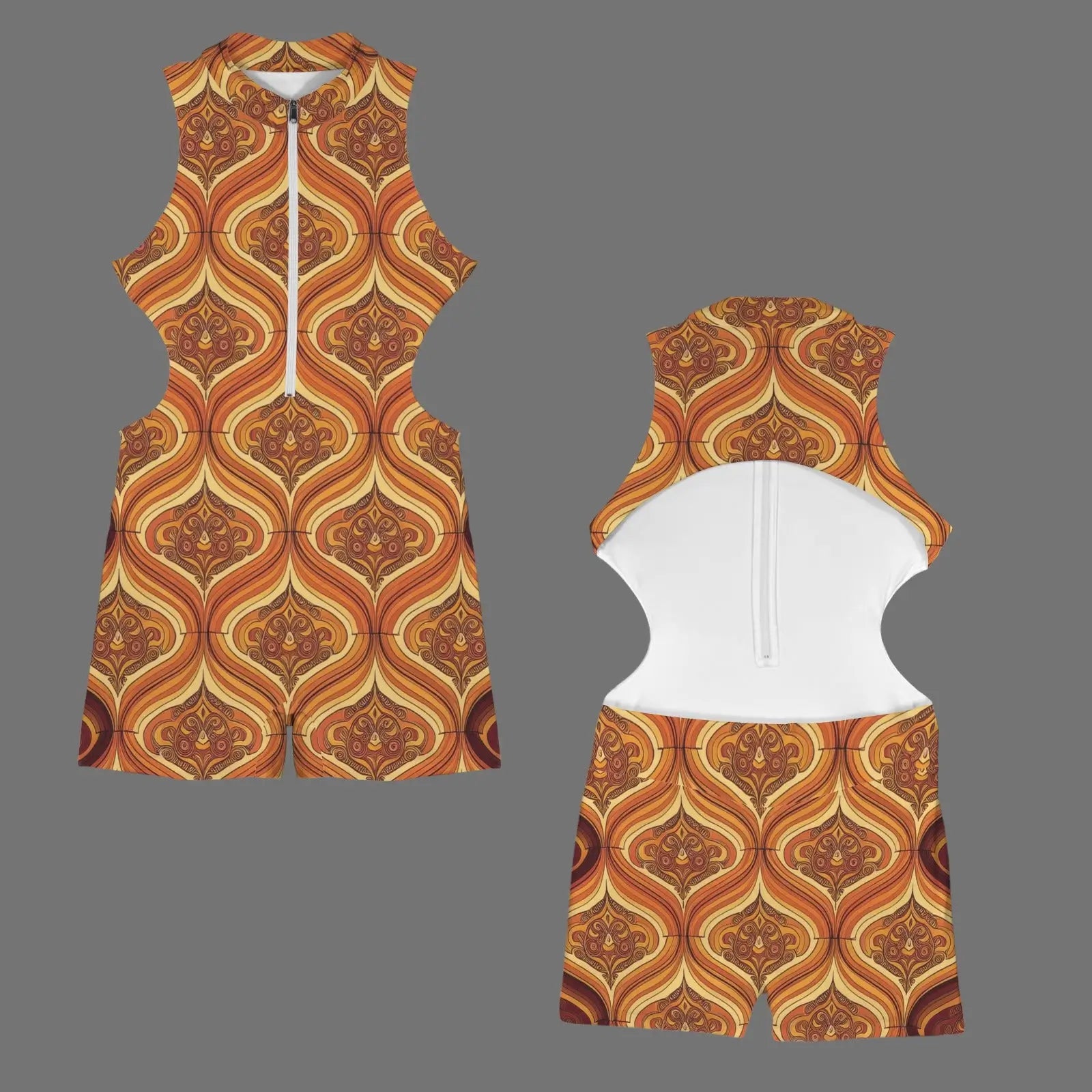 BROWN-MANGO ONE-PIECE