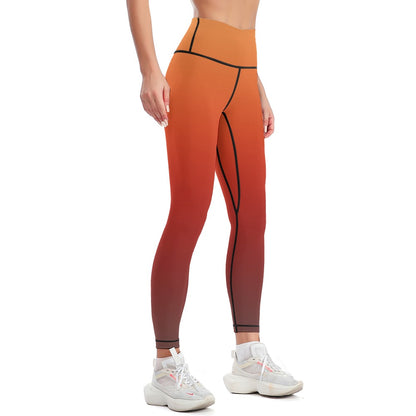 Orange Sports Leggings