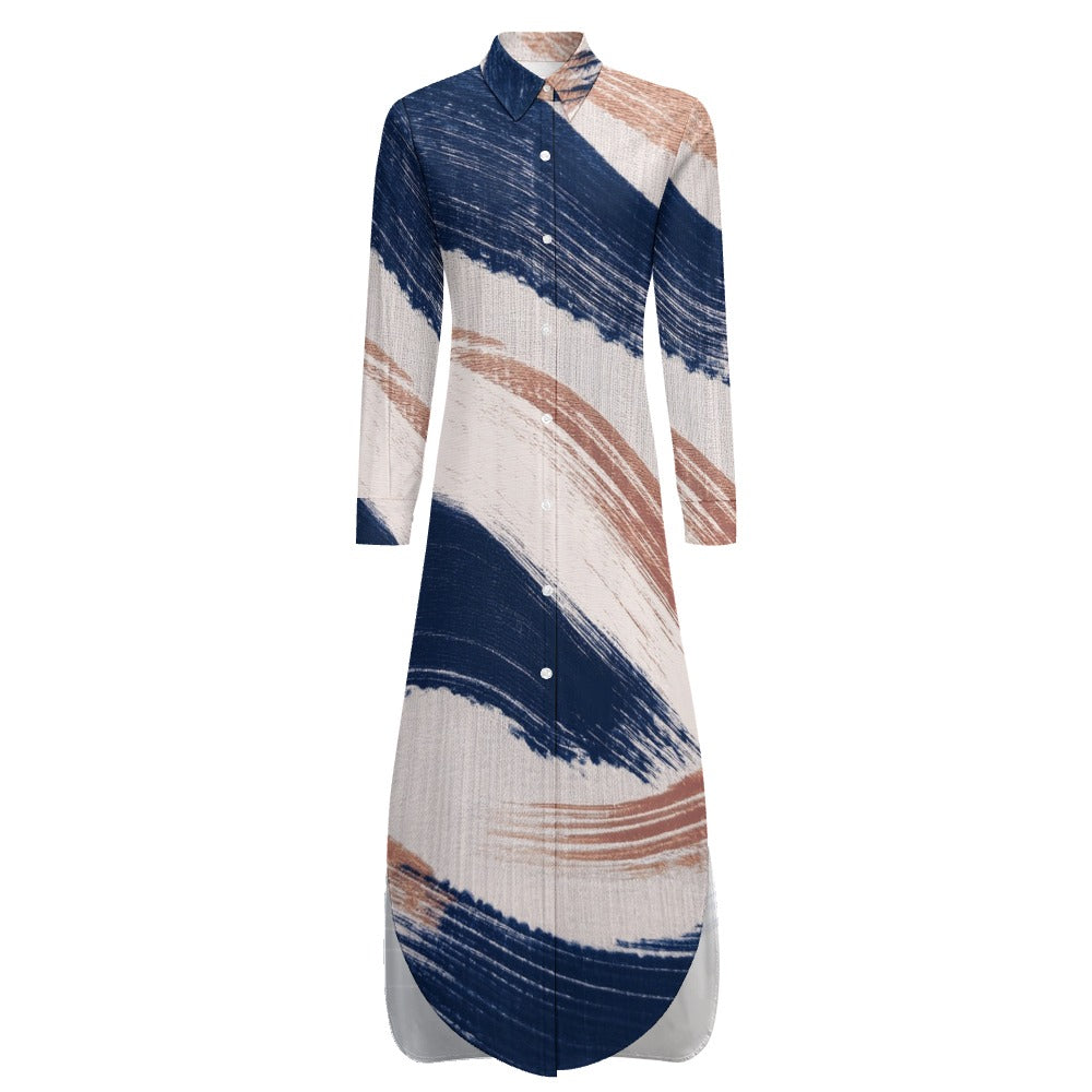 Long Sleeve Shirt Dress Inkedjoy