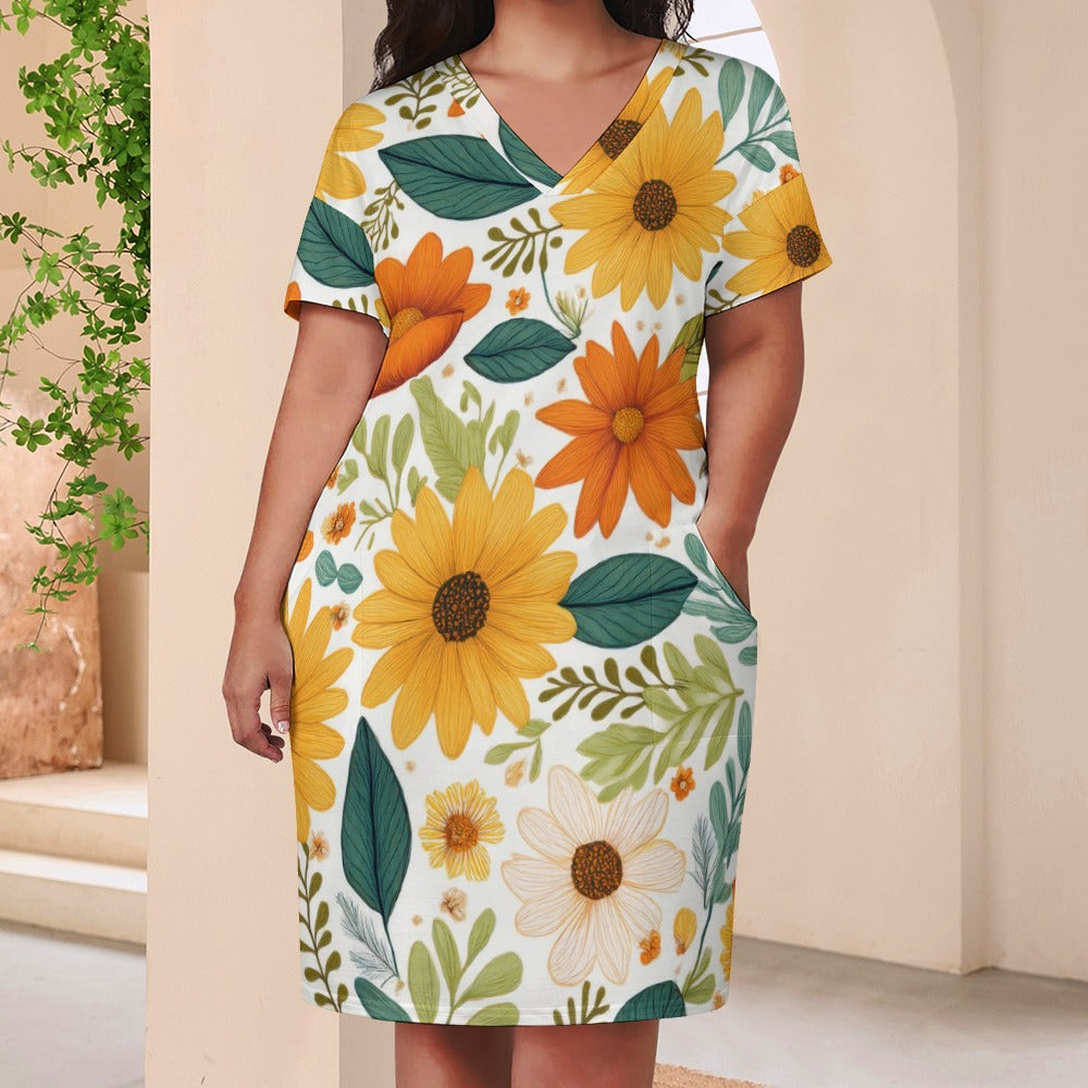 Loose pocket dress Inkedjoy