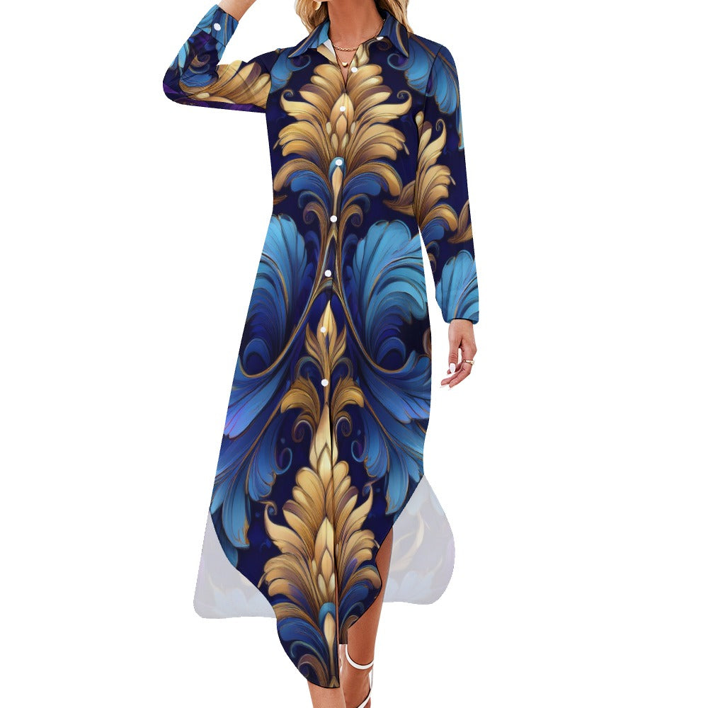 Long Sleeve Shirt Dress Inkedjoy