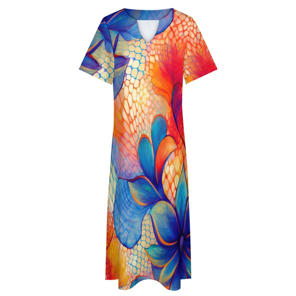 7-point sleeve dress Inkedjoy