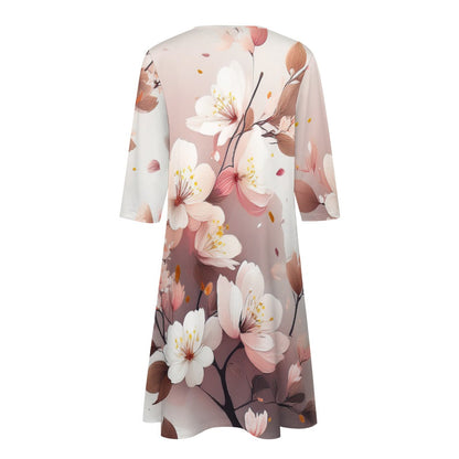 Flower Print Dress Inkedjoy