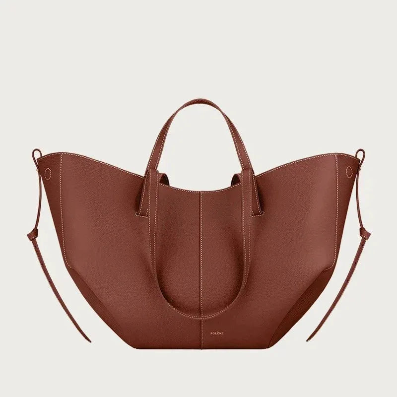 Leather bucket bag handbag tote bag - London Look