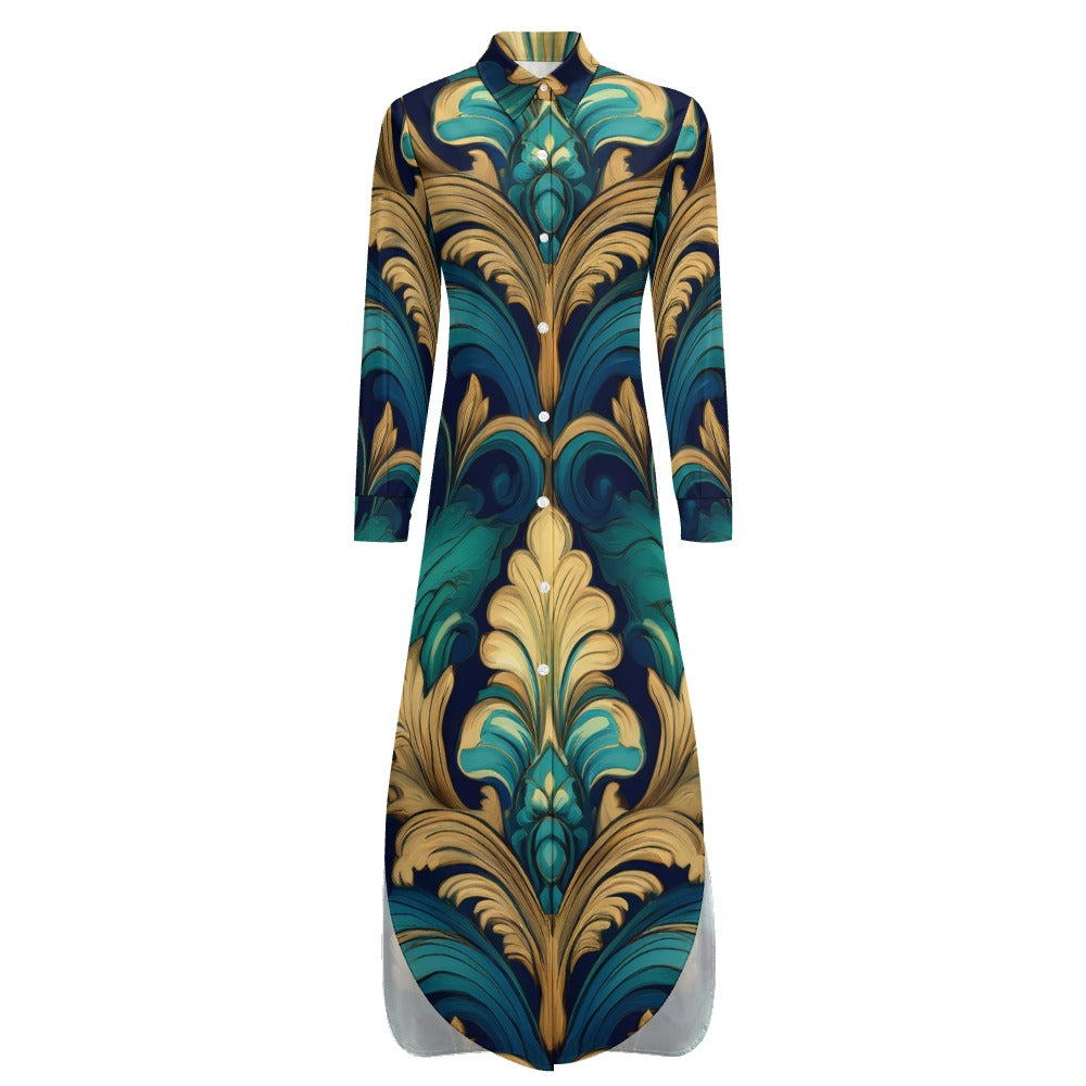 Long Sleeve Shirt Dress Inkedjoy