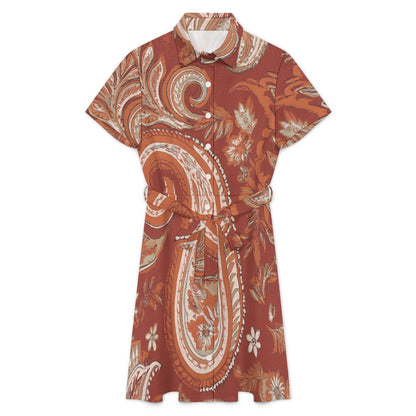 Short-sleeved collared dress
