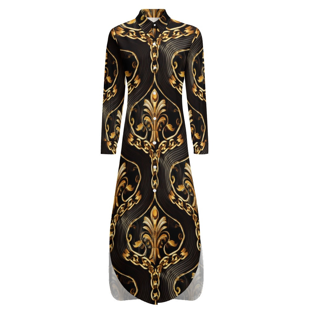 Long Sleeve Shirt Dress Inkedjoy