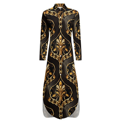 Long Sleeve Shirt Dress Inkedjoy