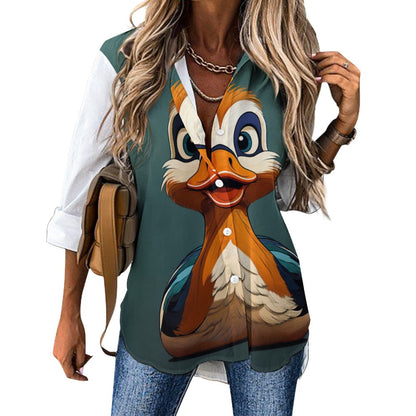 Cropped hem shirt Inkedjoy