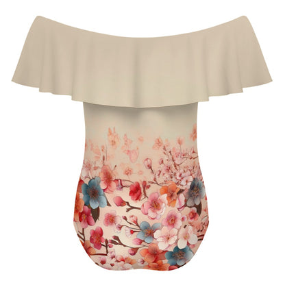 Off-Shoulder One-Piece Swimsuit