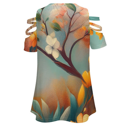 Zip Off Shoulder Top Inkedjoy