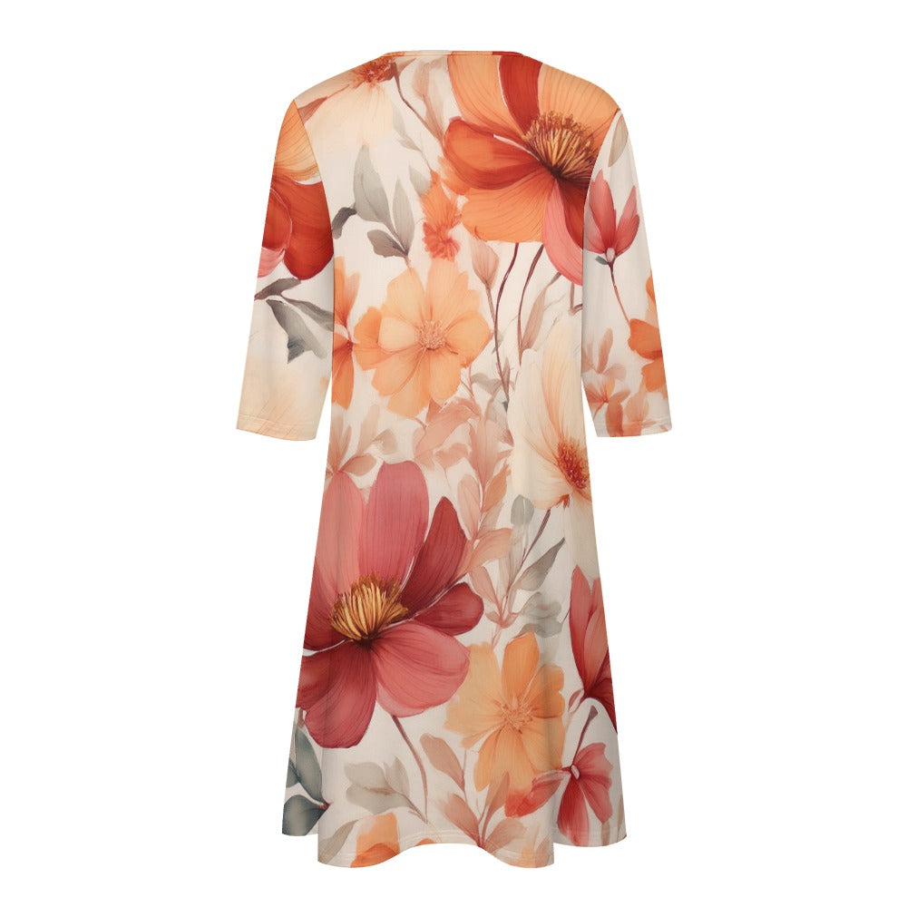 7-point sleeve dress