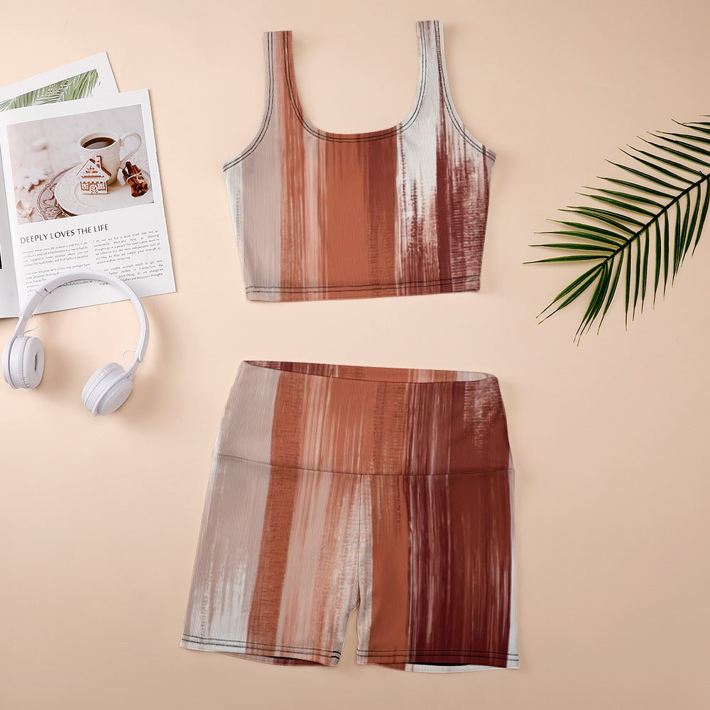 Thread Yoga Vest Set Brown