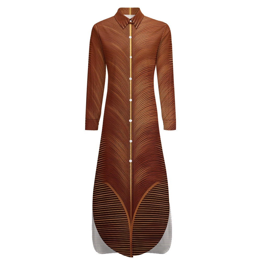 Long Sleeve Shirt Dress Inkedjoy