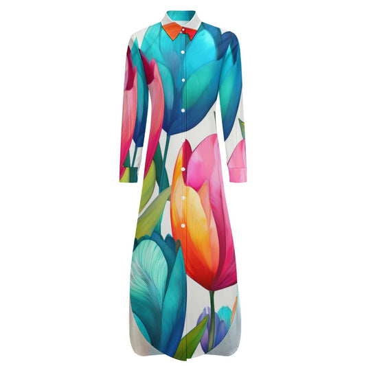 Long Sleeve Shirt Dress Inkedjoy