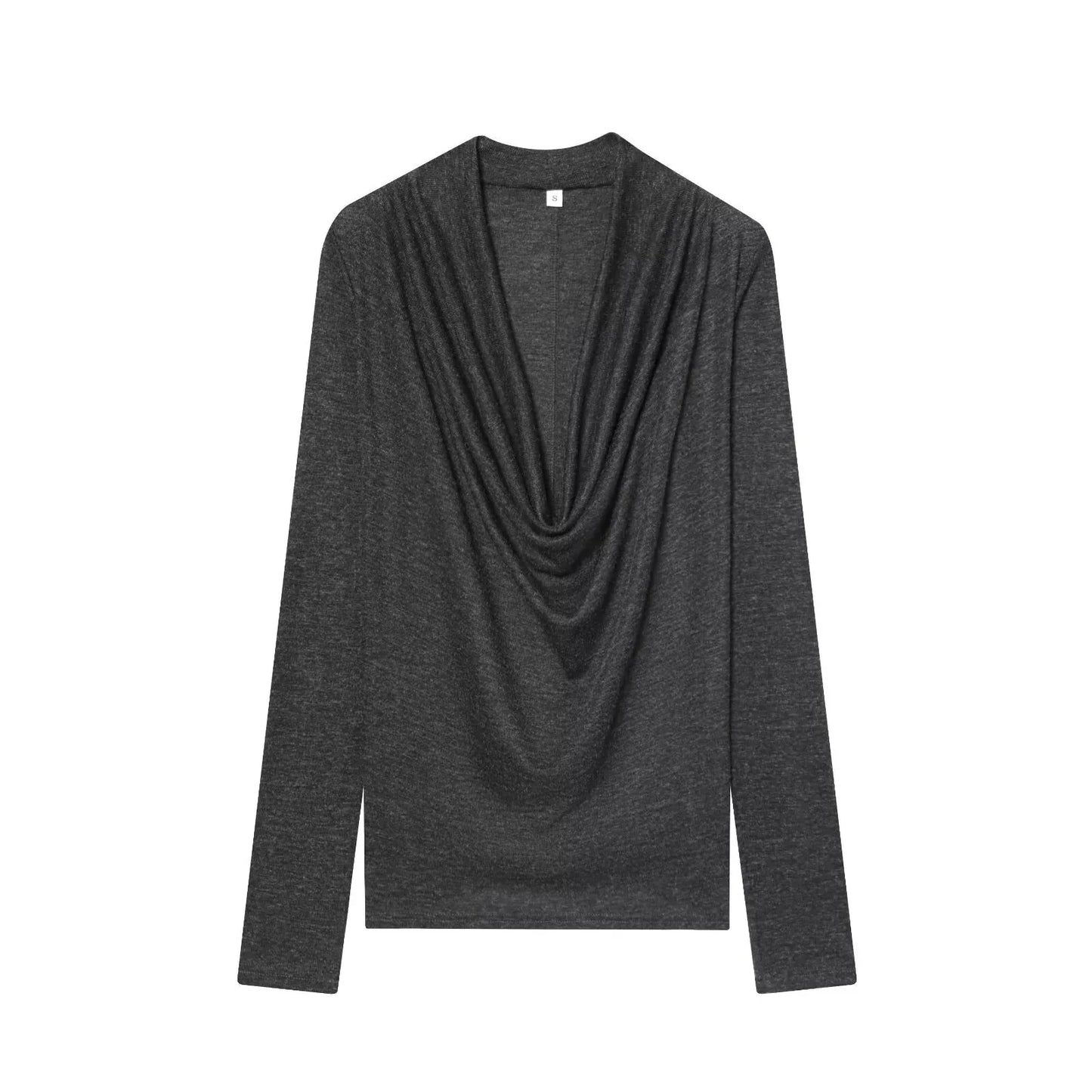 Casual Lyocell pleated T-shirt