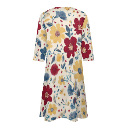 7-point sleeve dress
