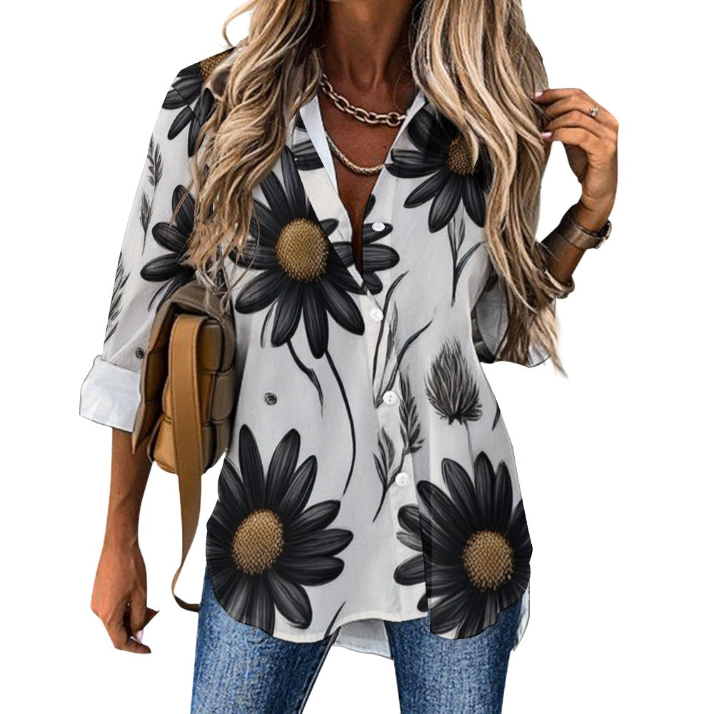 Cropped hem shirt Inkedjoy