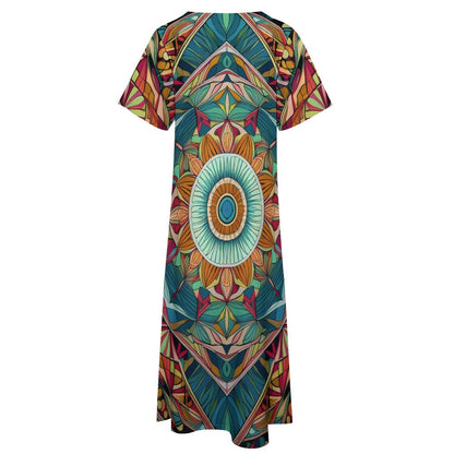 7-point sleeve dress Inkedjoy