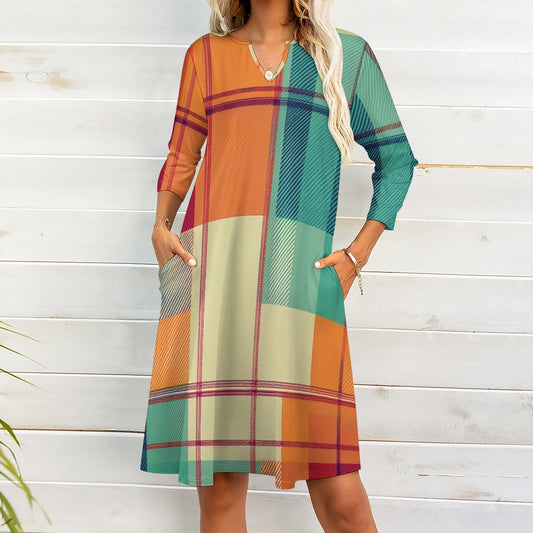 7-point sleeve dress