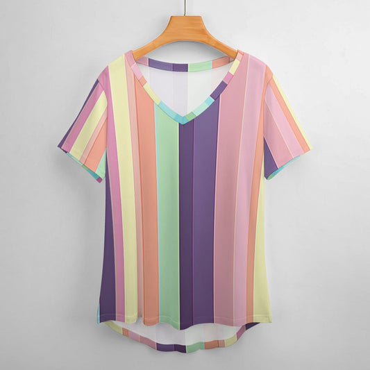 V Neck Short-sleeve Shirt Inkedjoy