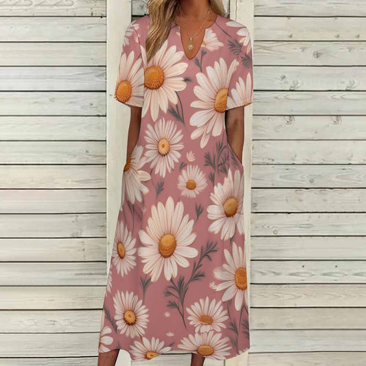 7-point sleeve dress Inkedjoy