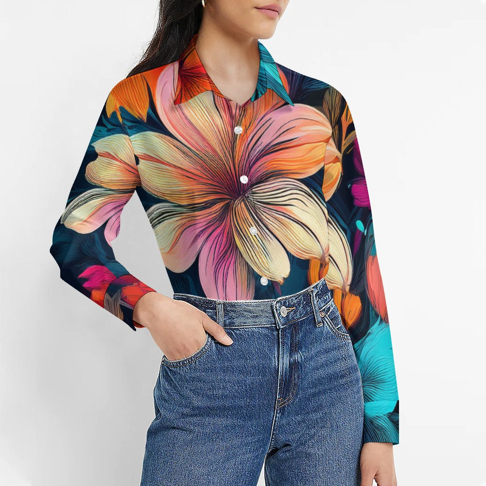 Floral Long Sleeved Shirt Inkedjoy