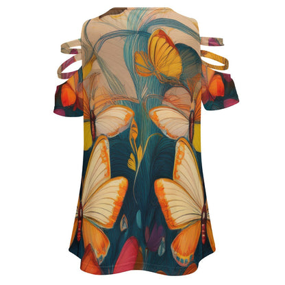 Zip Off Shoulder Top Inkedjoy