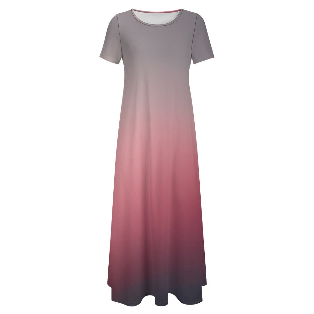 Gradient Short Sleeve Dress (No Pockets) Inkedjoy