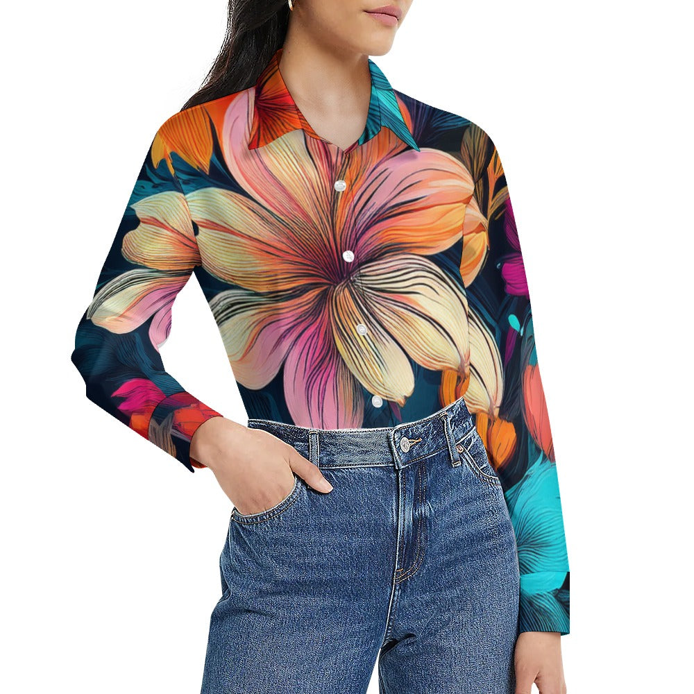 Floral Long Sleeved Shirt Inkedjoy