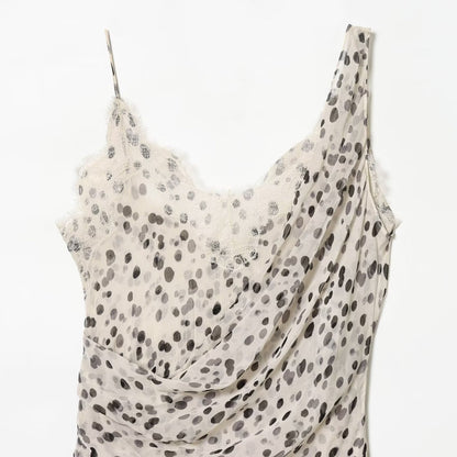 Style Polka Dot Short Sleeve Round Neck Top