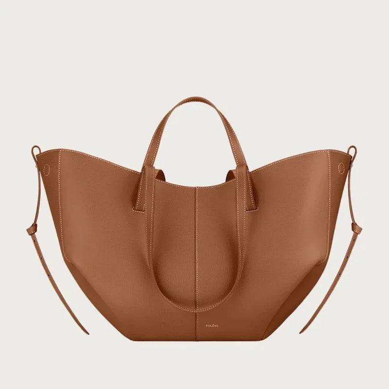 Leather bucket bag handbag tote bag - London Look