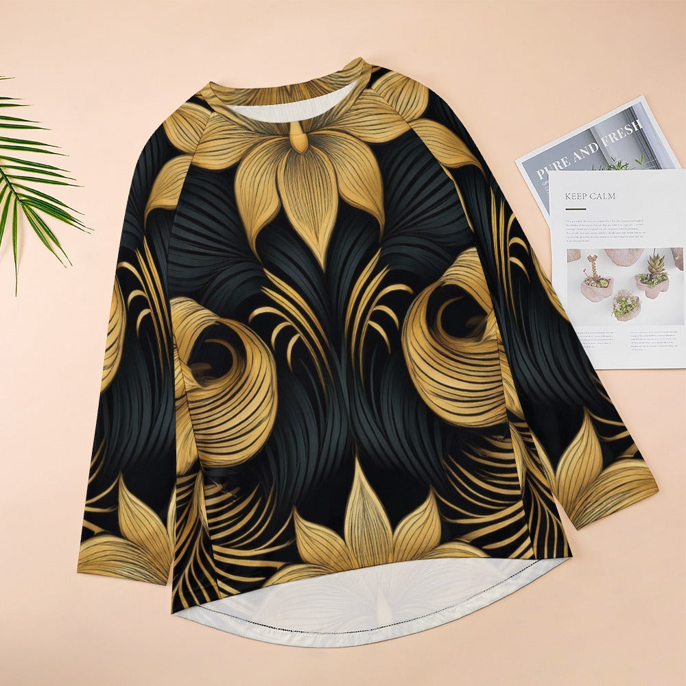 Crew Neck Long Sleeve T-Shirt Inkedjoy