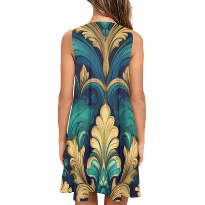 Sleeveless Pocket Dress Inkedjoy