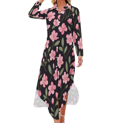 Long Sleeve Shirt Dress Inkedjoy