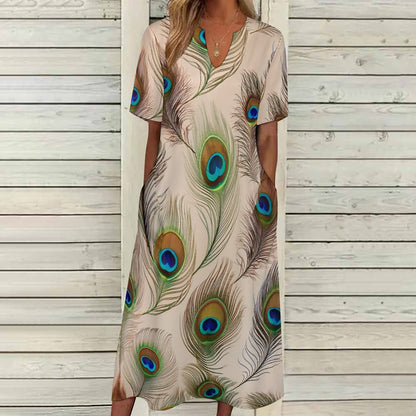 7-point sleeve dress Inkedjoy