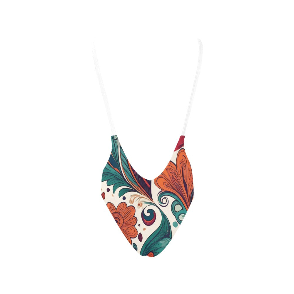 Strapped Backless Swimsuit Inkedjoy
