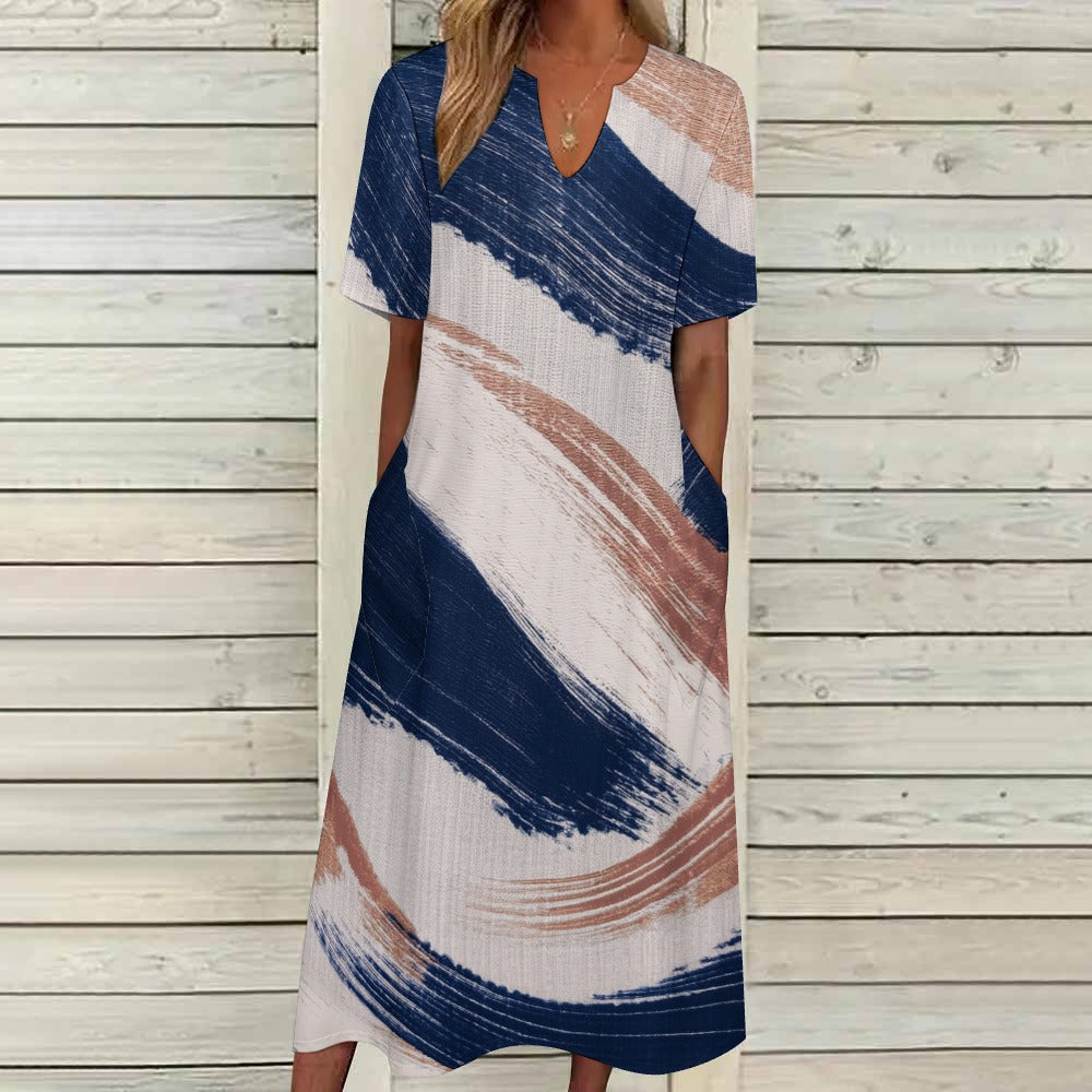 7-point sleeve dress Inkedjoy