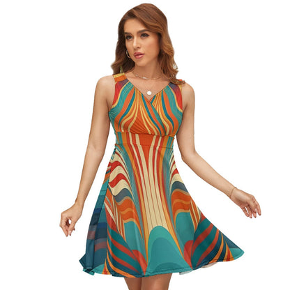 Sleeveless Printed Dress Inkedjoy