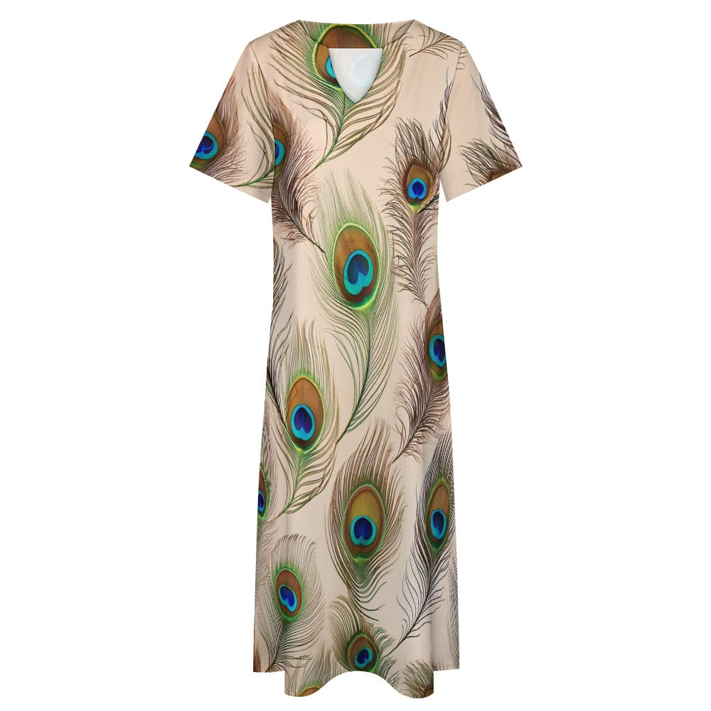 7-point sleeve dress Inkedjoy