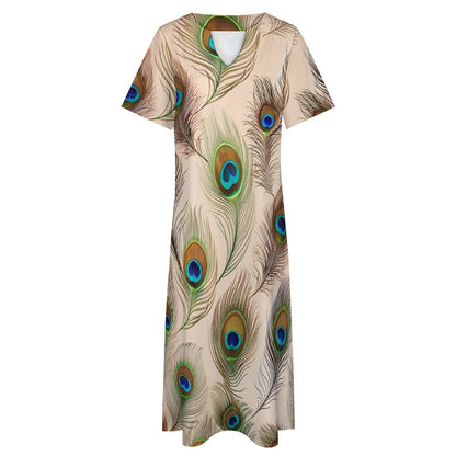 7-point sleeve dress Inkedjoy