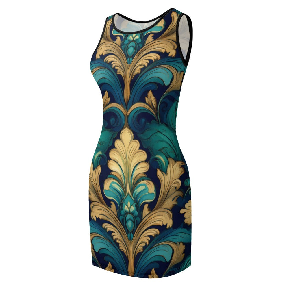 Slim Fit Sleeveless Dress Inkedjoy