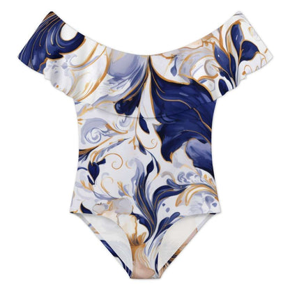 Off-Shoulder One-Piece Swimsuit Inkedjoy