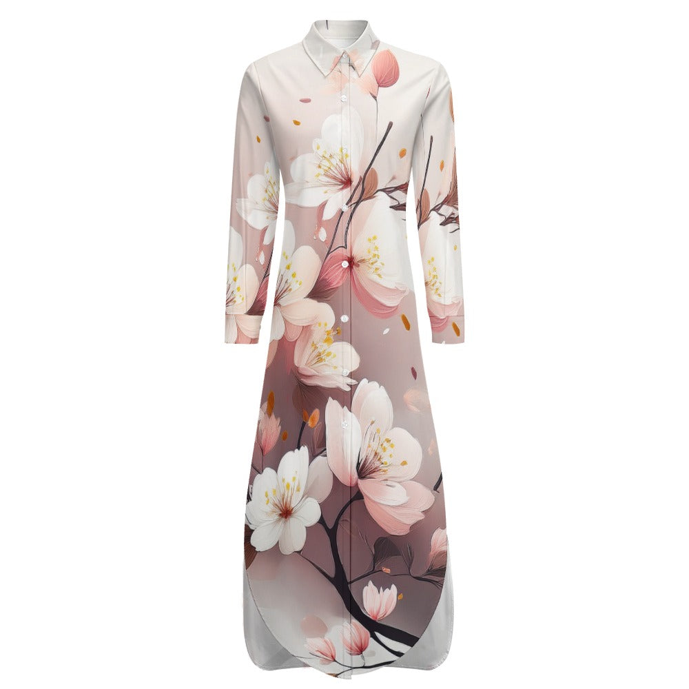Long Sleeve Shirt Dress Inkedjoy