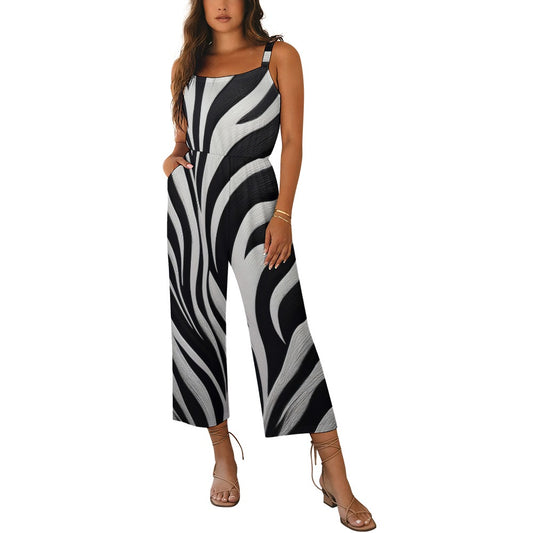 Zebra Strapped jumpsuit