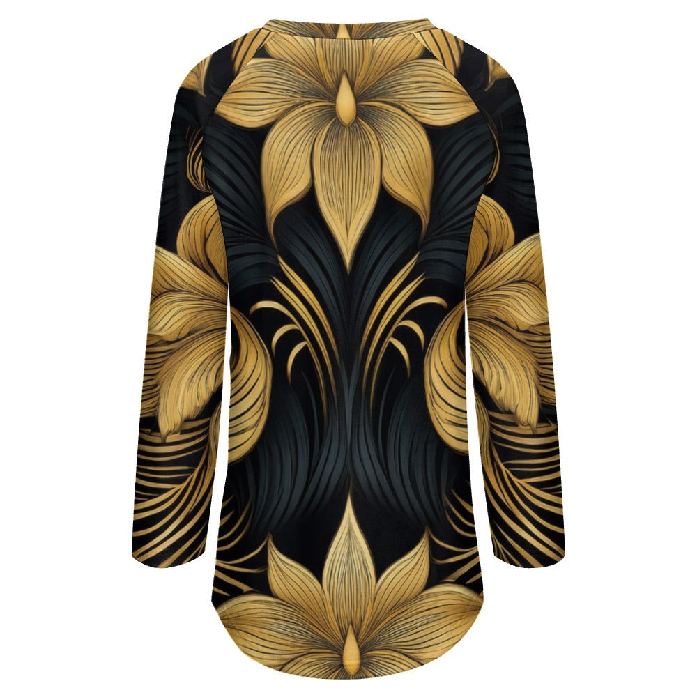 Crew Neck Long Sleeve T-Shirt Inkedjoy