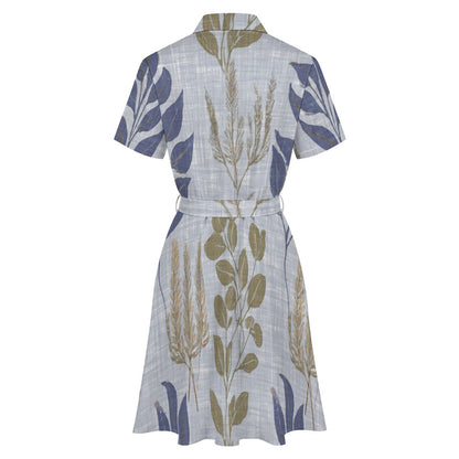 Short-sleeved collared dress