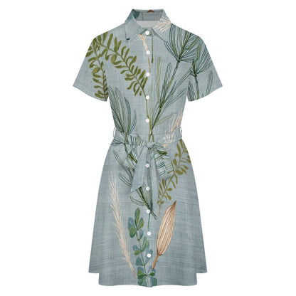 Short-sleeved collared dress
