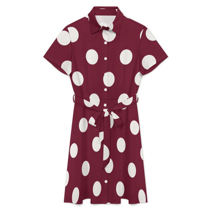 Short-sleeved collared dress