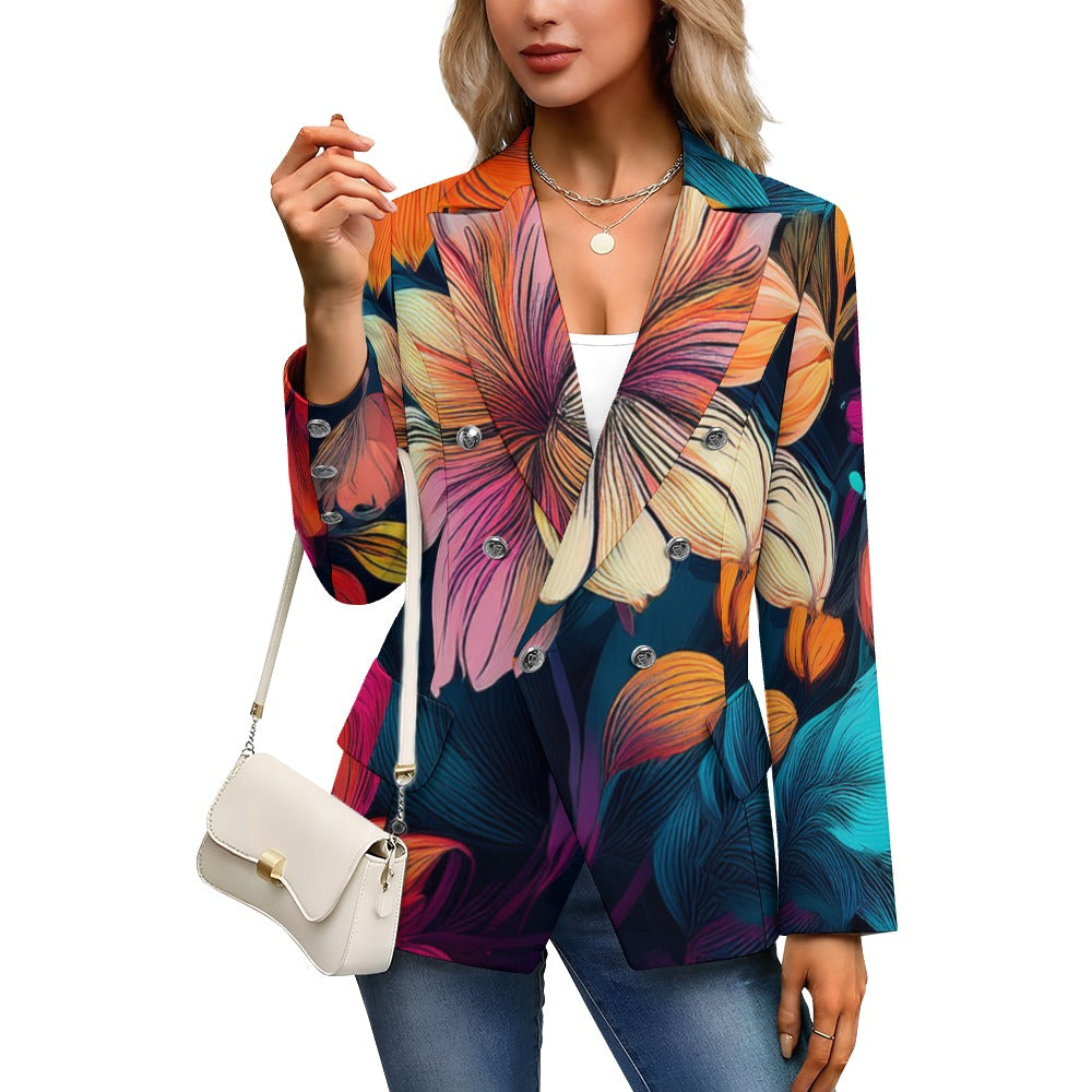 Floral Casual Blaser Inkedjoy